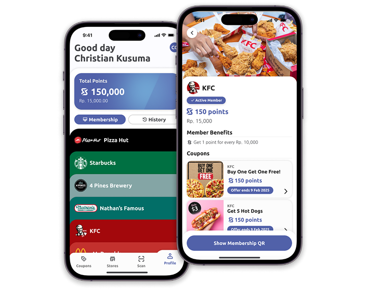 Aplikasi loyalty untuk membership dan rewards